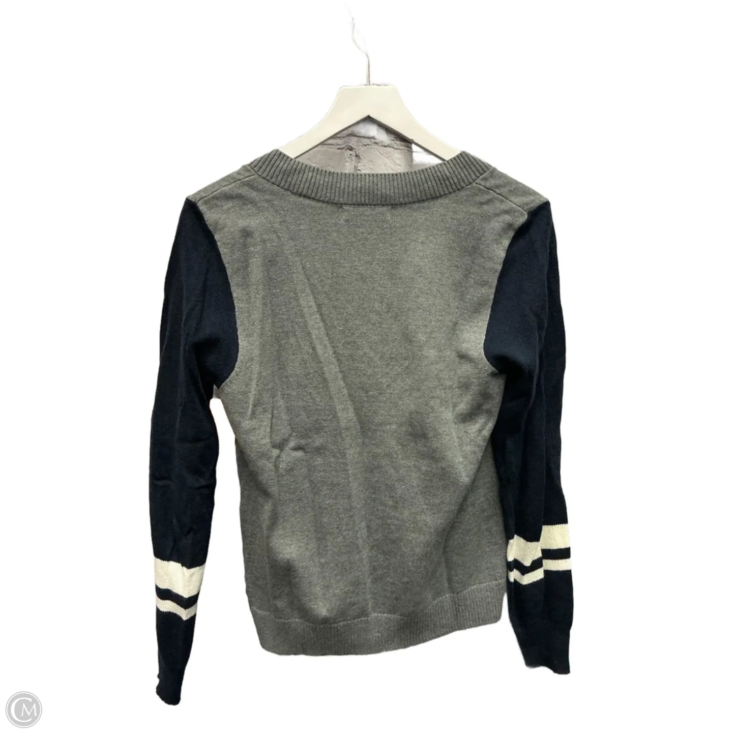Top Long Sleeve By Treasure And Bond In Blue & Grey, Size: M