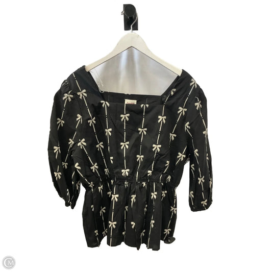 Top Short Sleeve By Hayden La In Black & Grey, Size: 1x