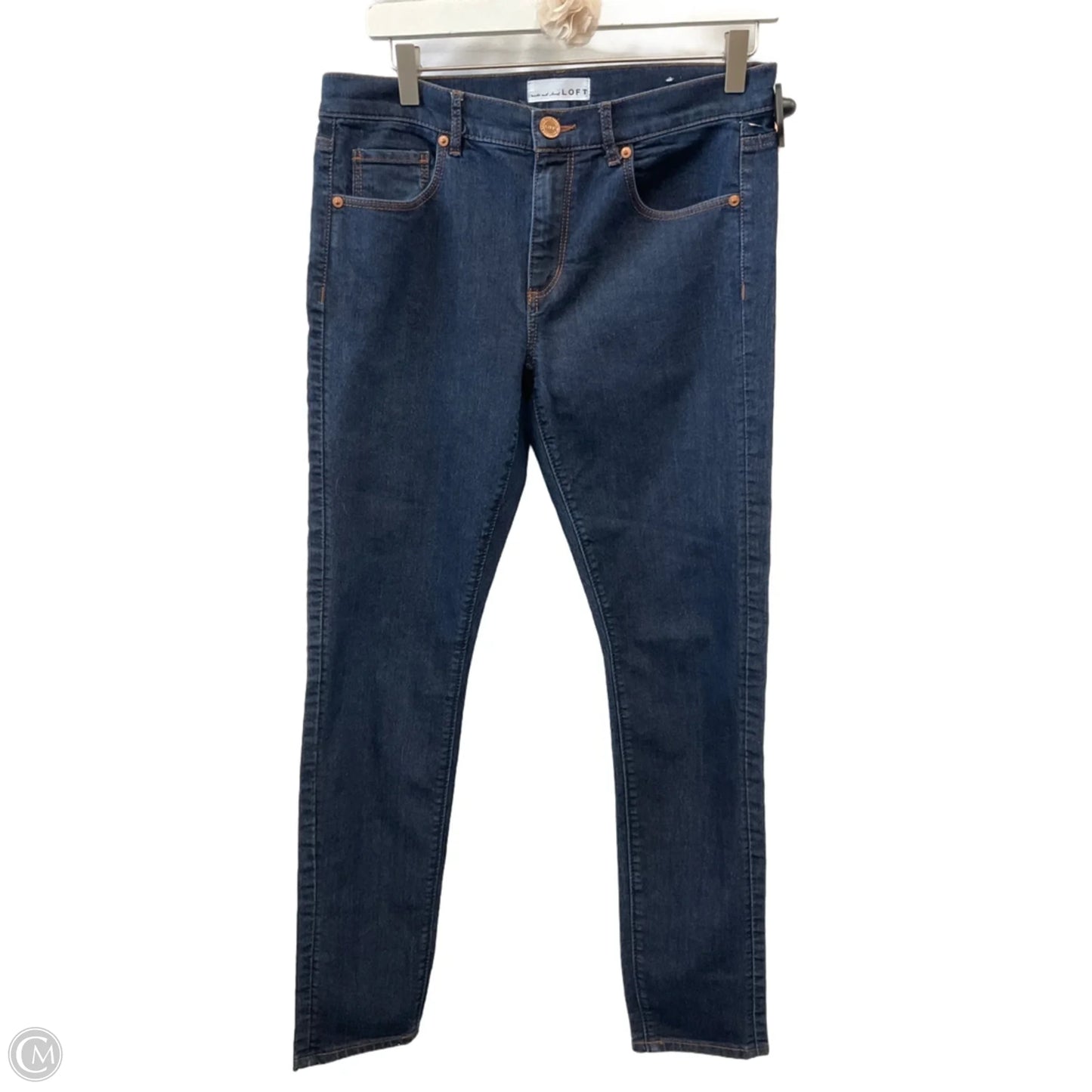 Jeans Skinny By Loft In Blue Denim, Size: 6
