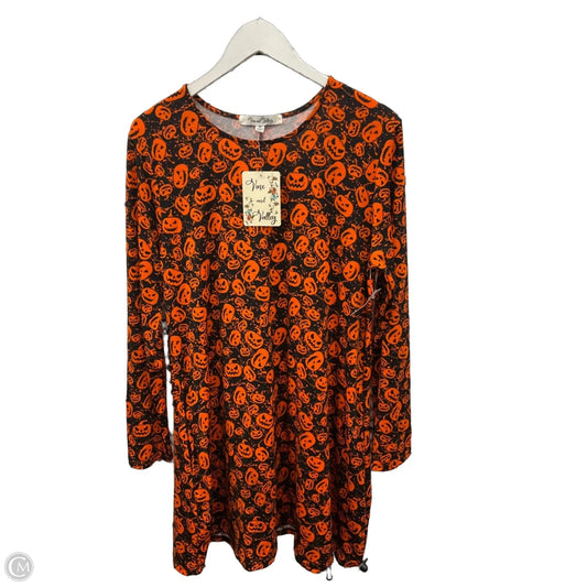 Dress Casual Midi By Clothes Mentor In Orange, Size: Xl
