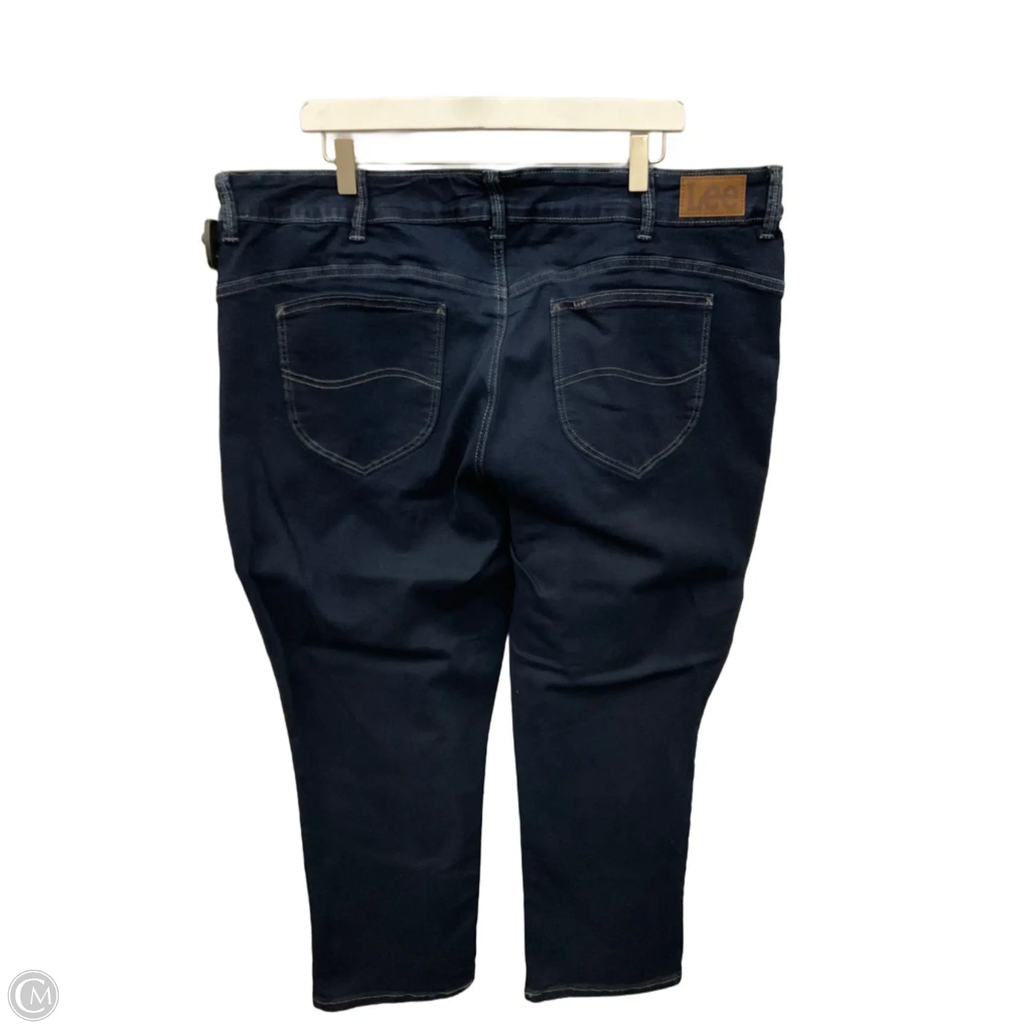 Jeans Cropped By Lee In Blue Denim, Size: 22