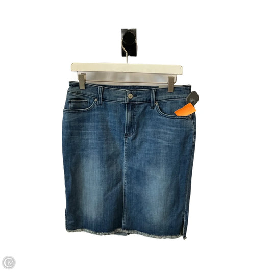 Skirt Maxi By Chicos In Blue Denim, Size: 4