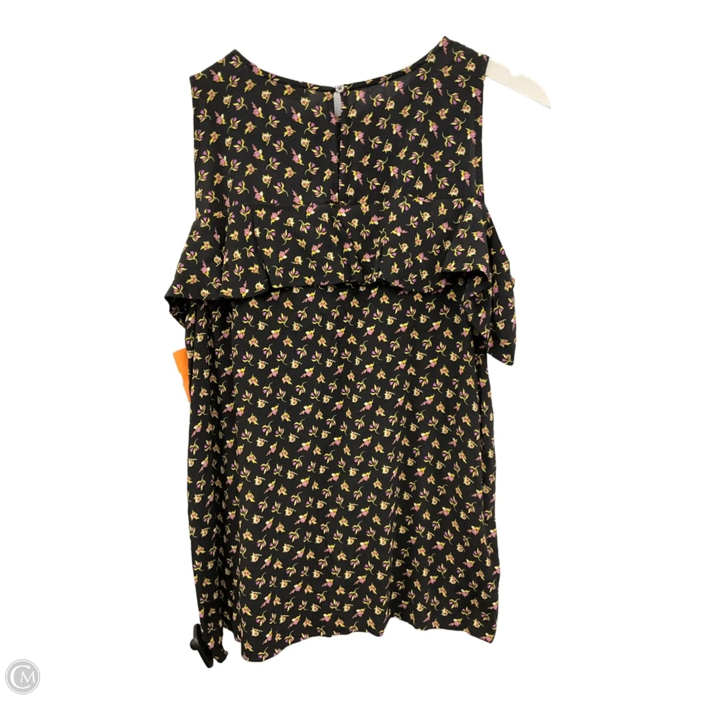 Top Sleeveless By Loft In Black & Purple, Size: S
