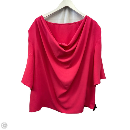 Top Short Sleeve By Cmf In Pink, Size: 2x