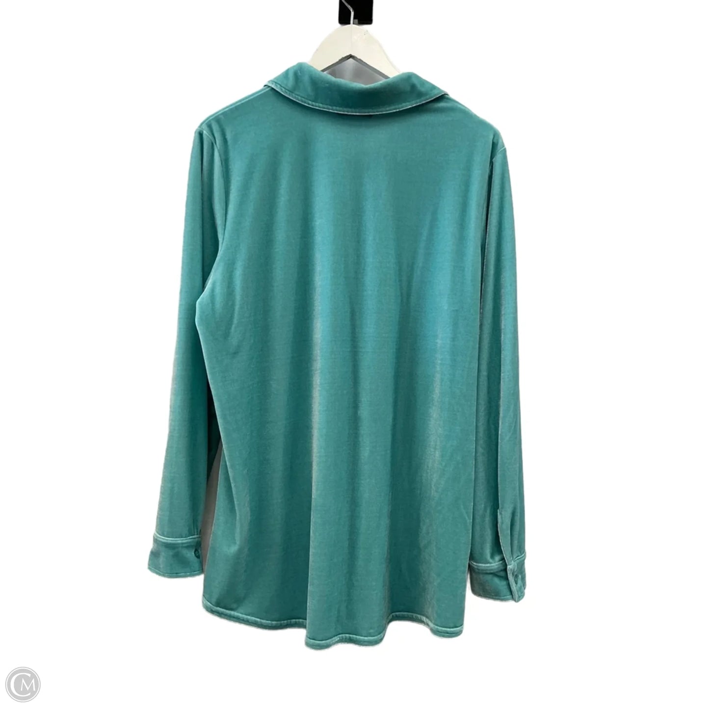 Tunic Long Sleeve By Soft Surroundings In Aqua, Size: L