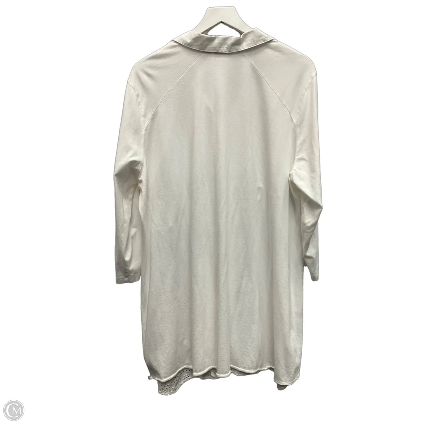 Tunic 3/4 Sleeve By Logo In White, Size: Xl