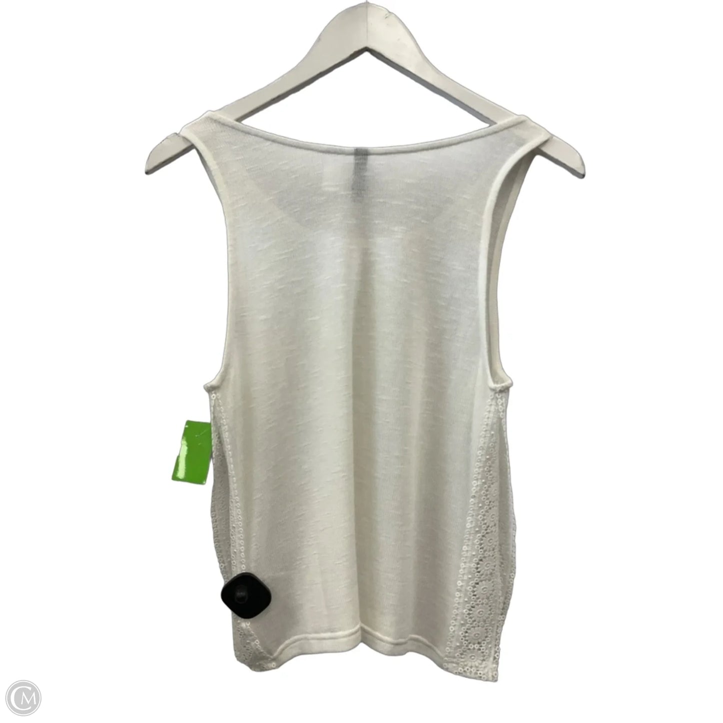 Top Sleeveless By Divided In White, Size: S