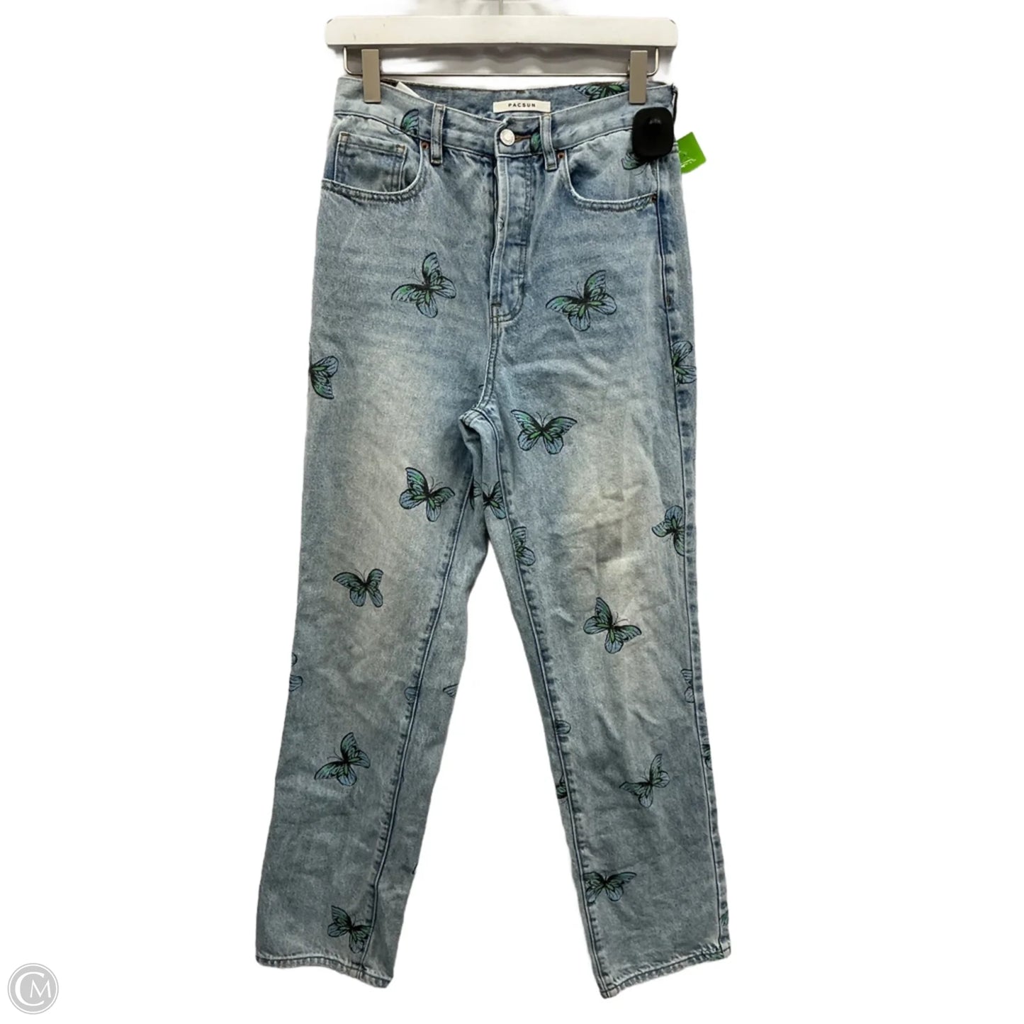 Jeans Straight By Pacsun In Blue Denim, Size: 4