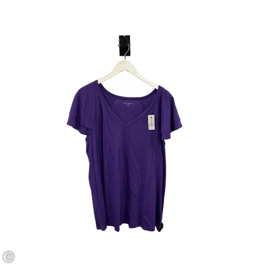Top Short Sleeve By Lane Bryant In Purple, Size: 2x