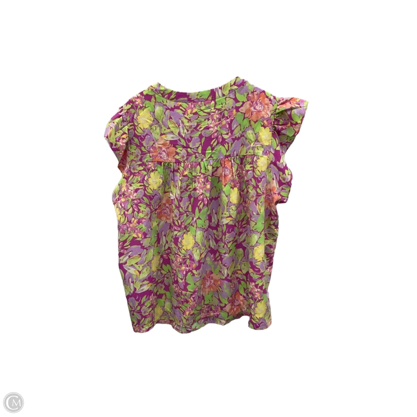 Top Short Sleeve By Emily Wonder In Purple, Size: 3x