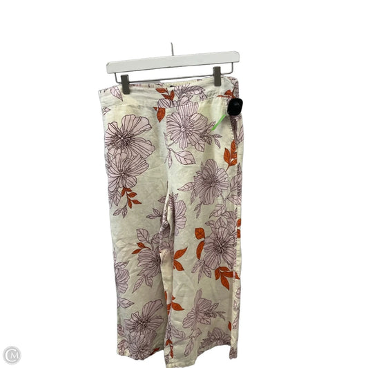 Pants Wide Leg By Rachel Roy In Cream & Orange, Size: M