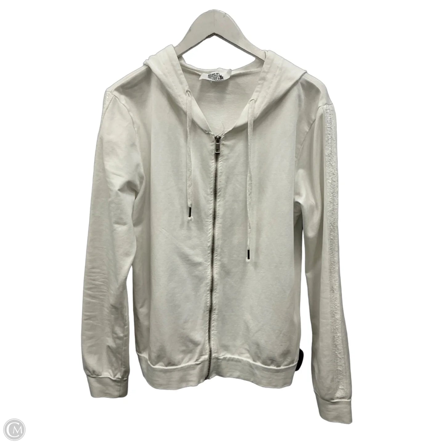 Sweatshirt Hoodie By Clothes Mentor In White, Size: M