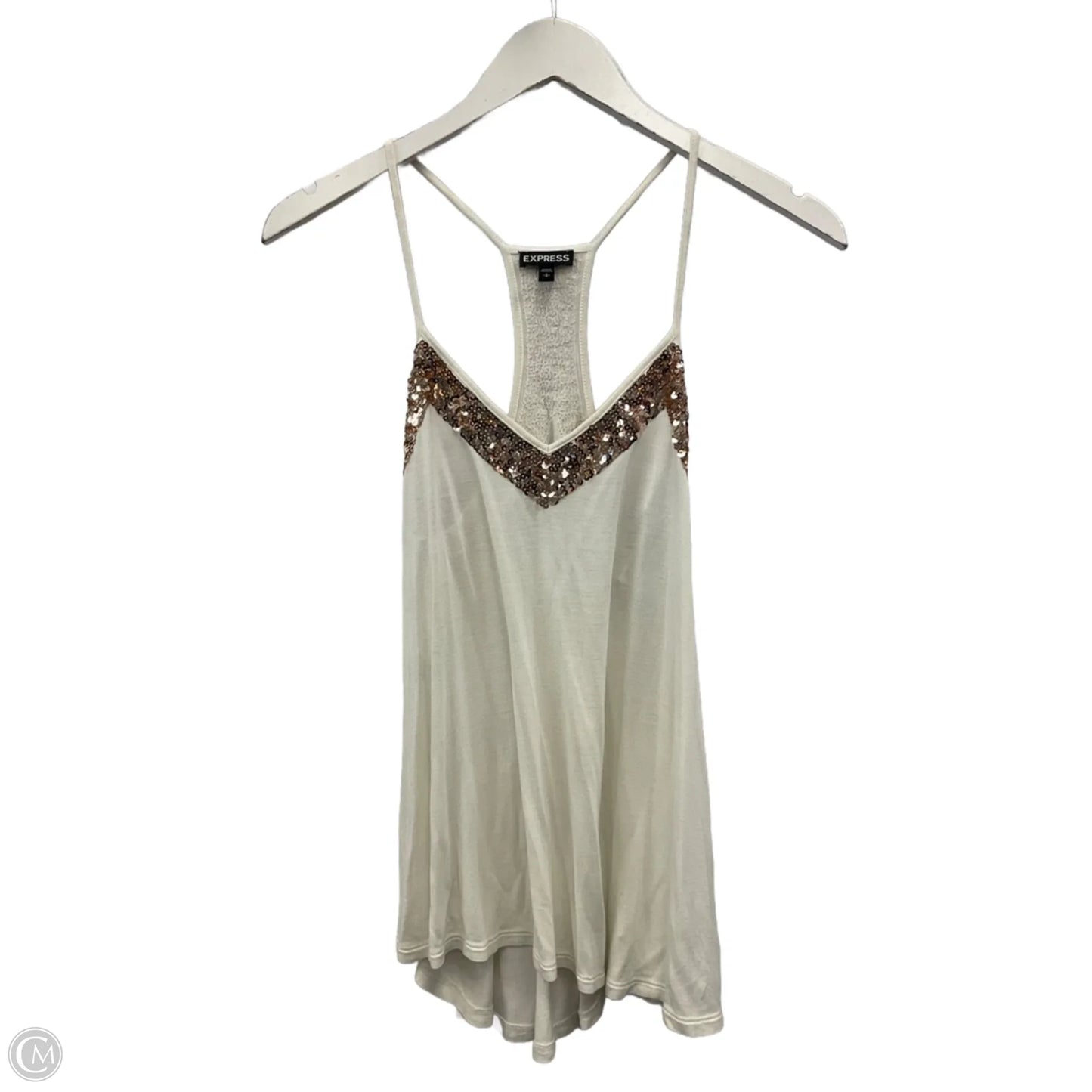 Top Sleeveless By Express In White, Size: S