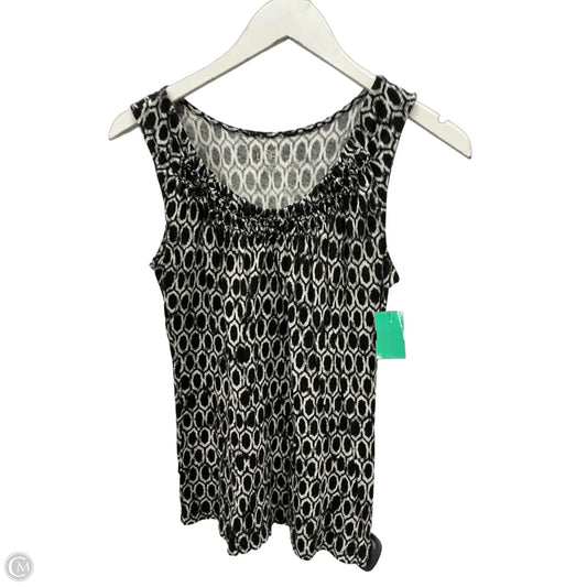 Top Sleeveless By Loft In Black & White, Size: Xs