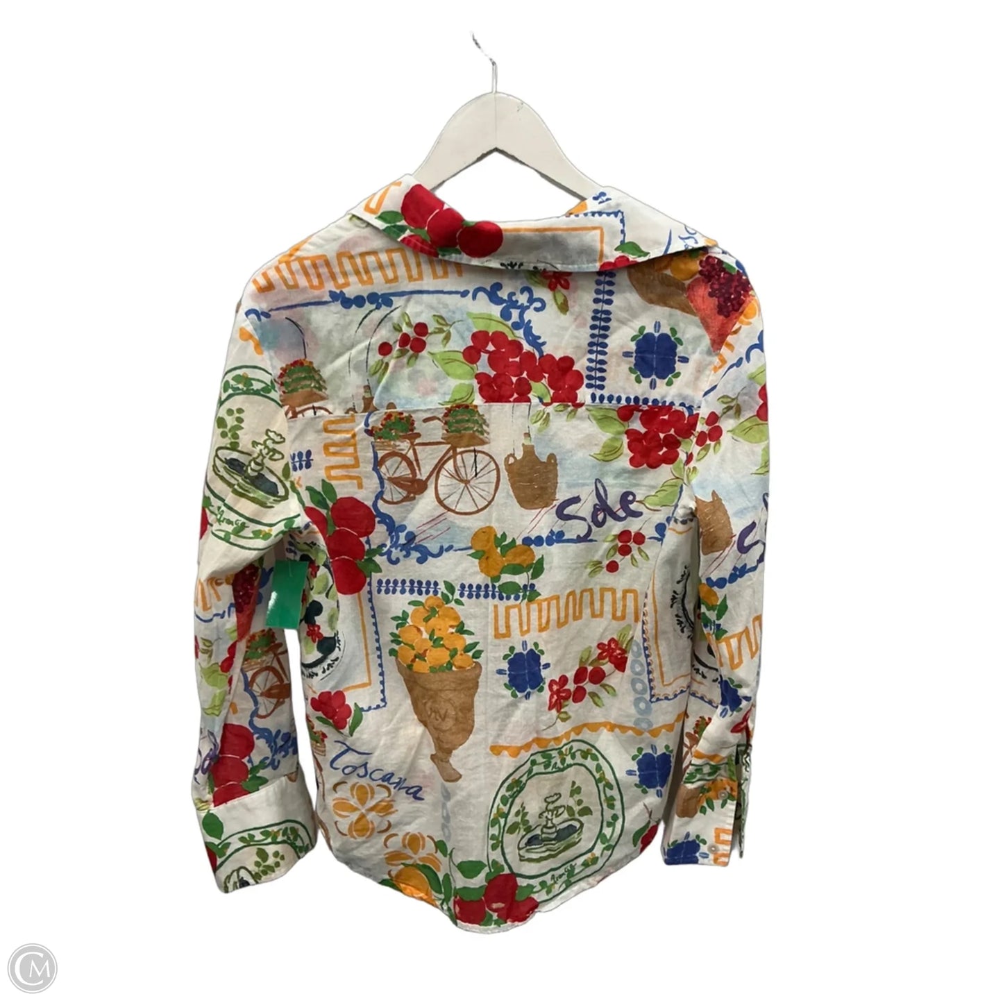 Top Long Sleeve By Rachel Zoe In White, Size: S