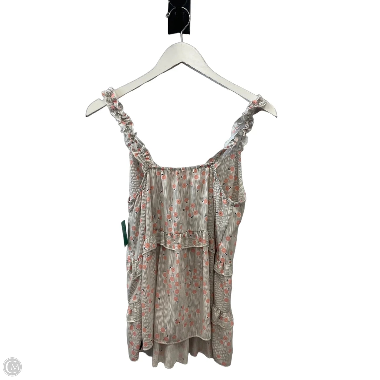 Top Sleeveless By Hailey & Co In Green & Orange, Size: S