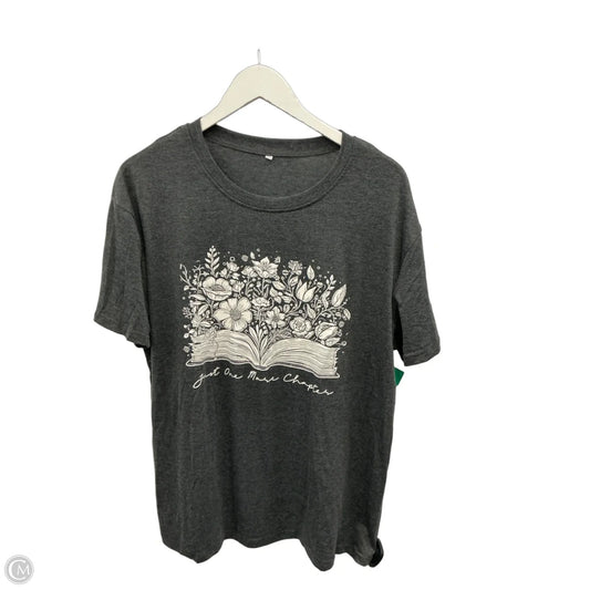 Top Short Sleeve By Cme In Grey, Size: Xxl