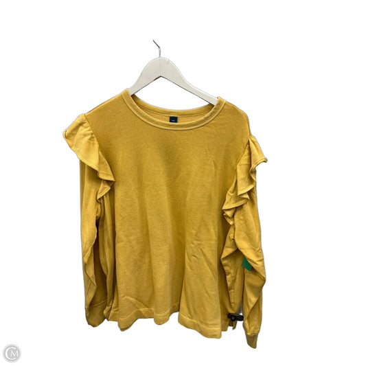 Sweatshirt Crewneck By Old Navy In Yellow, Size: Xxl