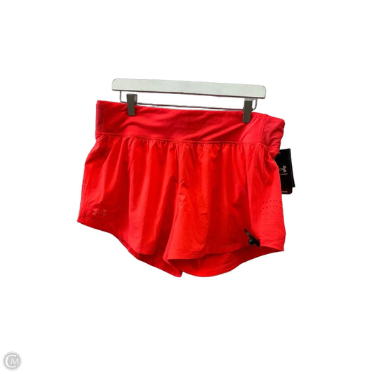 Athletic Shorts By Under Armour In Orange, Size: Xl