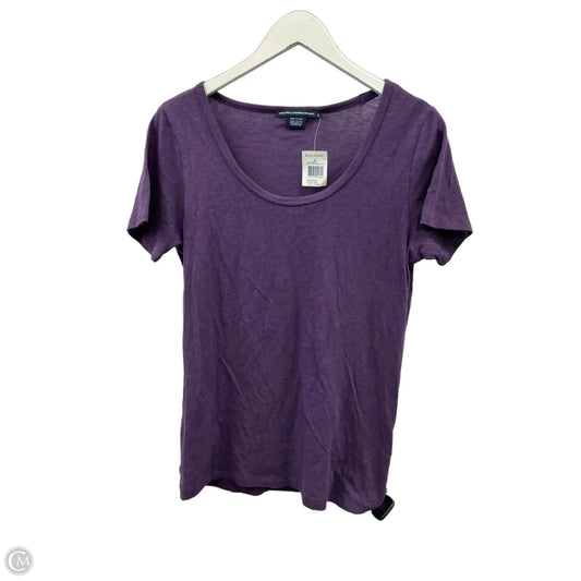 Top Short Sleeve Basic By Ralph Lauren In Purple, Size: L