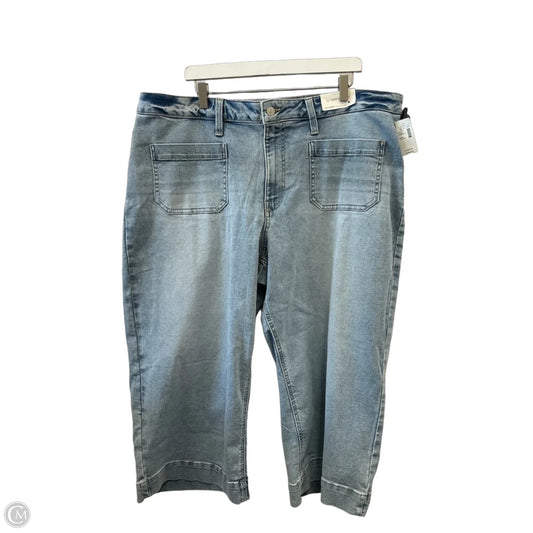 Jeans Cropped By Maurices In Blue Denim, Size: 22
