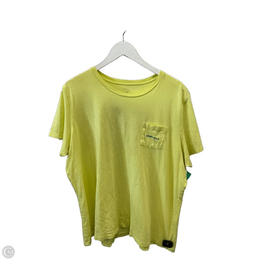 Top Short Sleeve By Ivory Ella In Yellow, Size: 2x