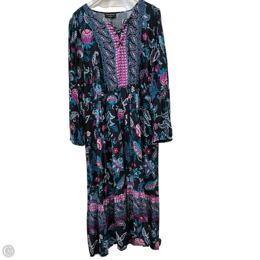 Dress Casual Midi By Lane Bryant In Black & Brown, Size: 14