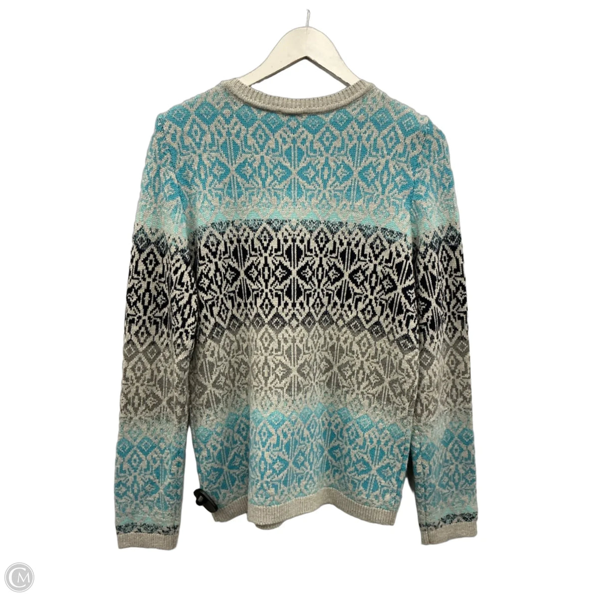 Sweater By Talbots In Blue & Grey, Size: M