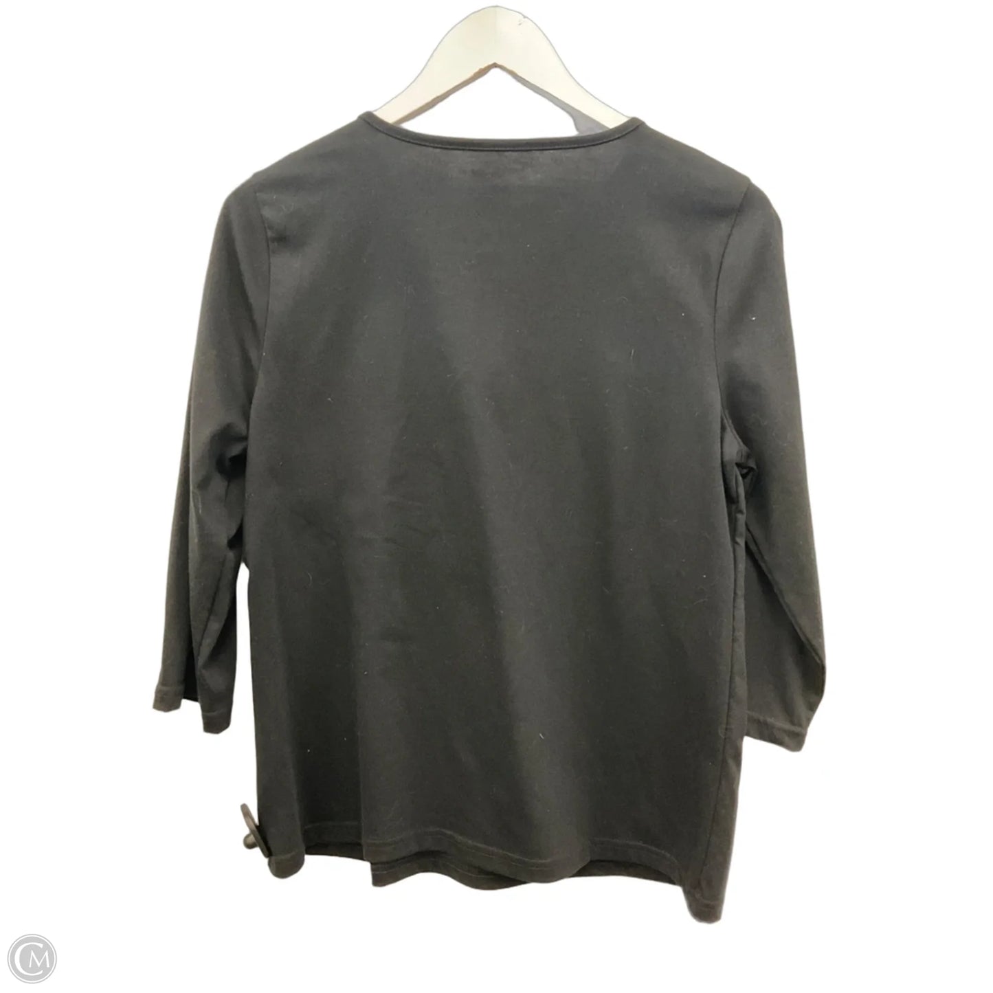 Top 3/4 Sleeve By Breckenridge In Black, Size: M