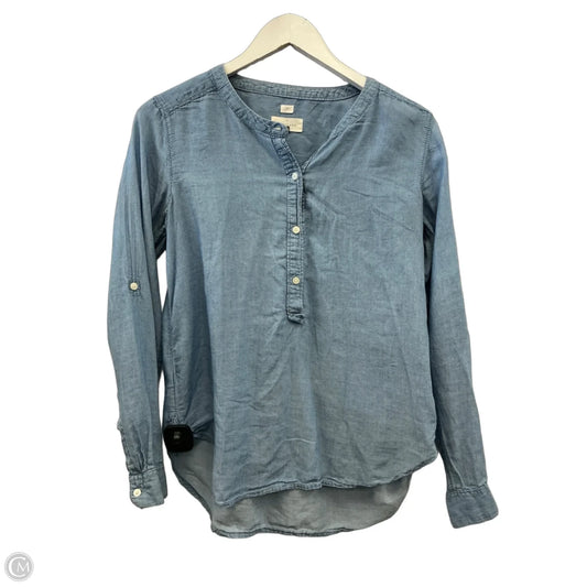 Top Long Sleeve By Loft In Blue, Size: Xs