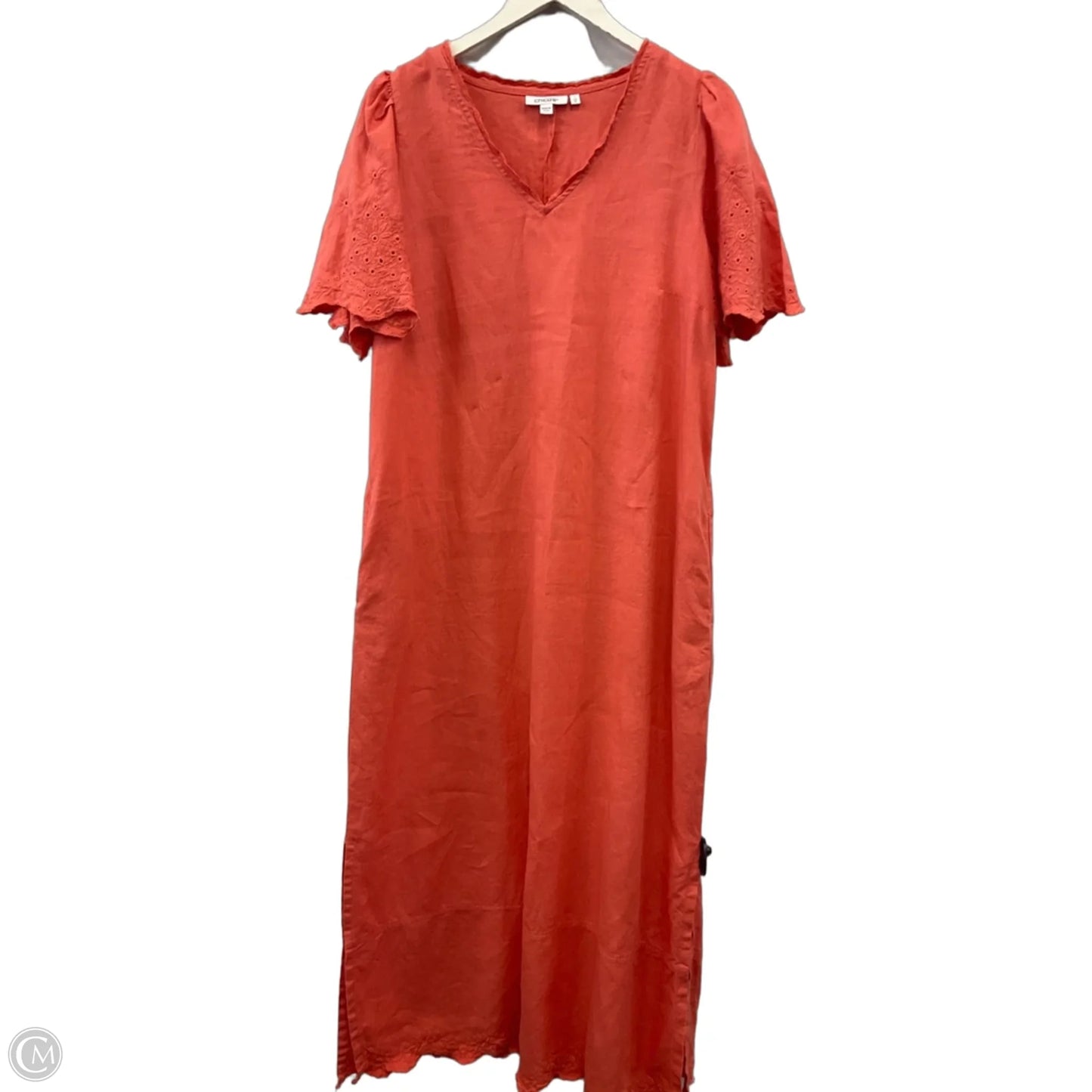 Dress Casual Maxi By Chicos In Orange, Size: M