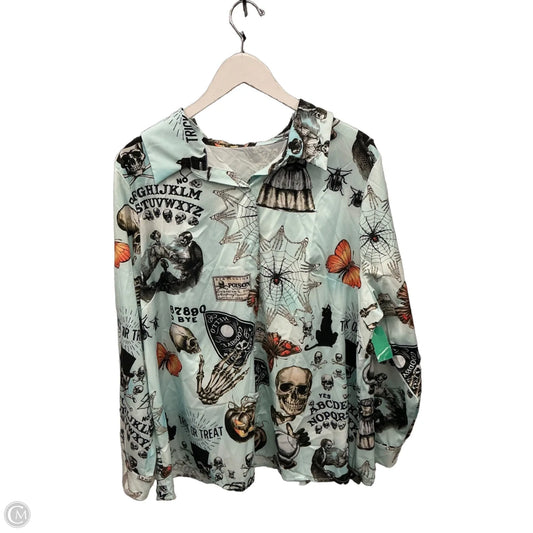 Top Long Sleeve By Cme In Blue, Size: 3x