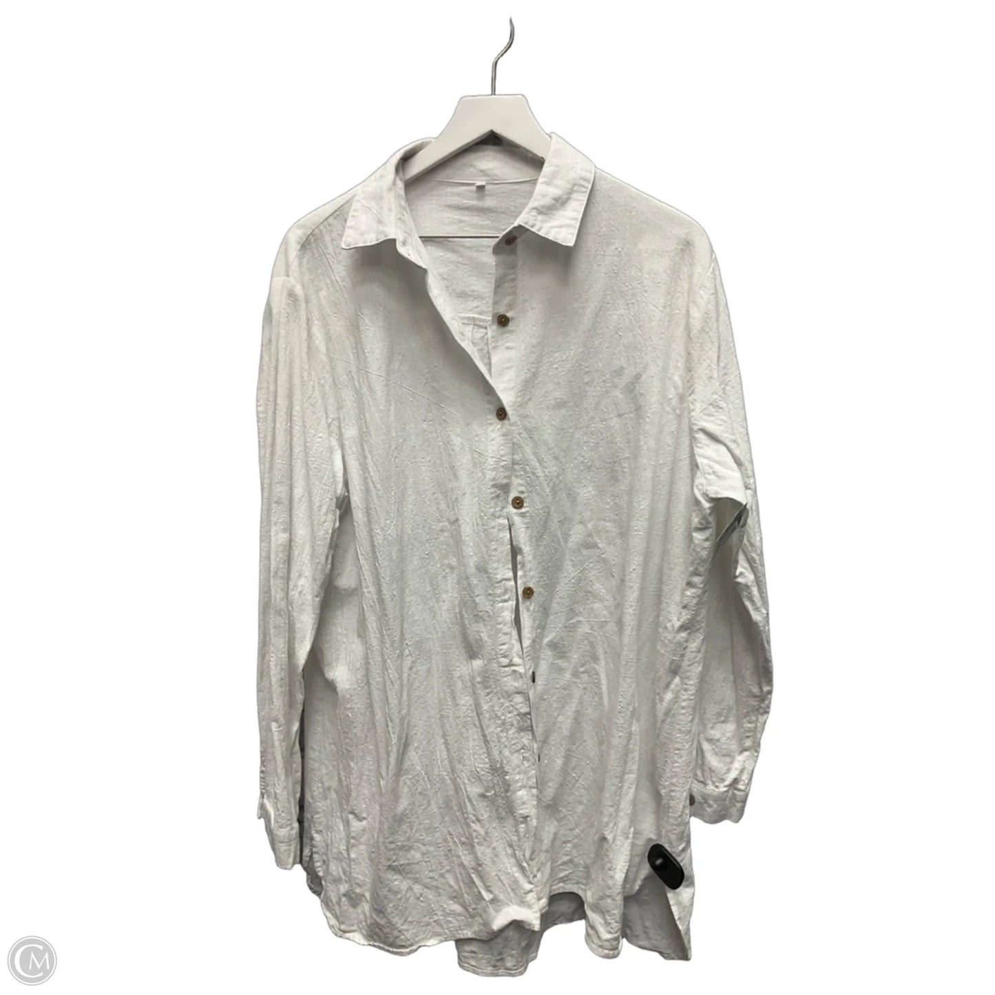 Top Long Sleeve By Cme In White, Size: 2x