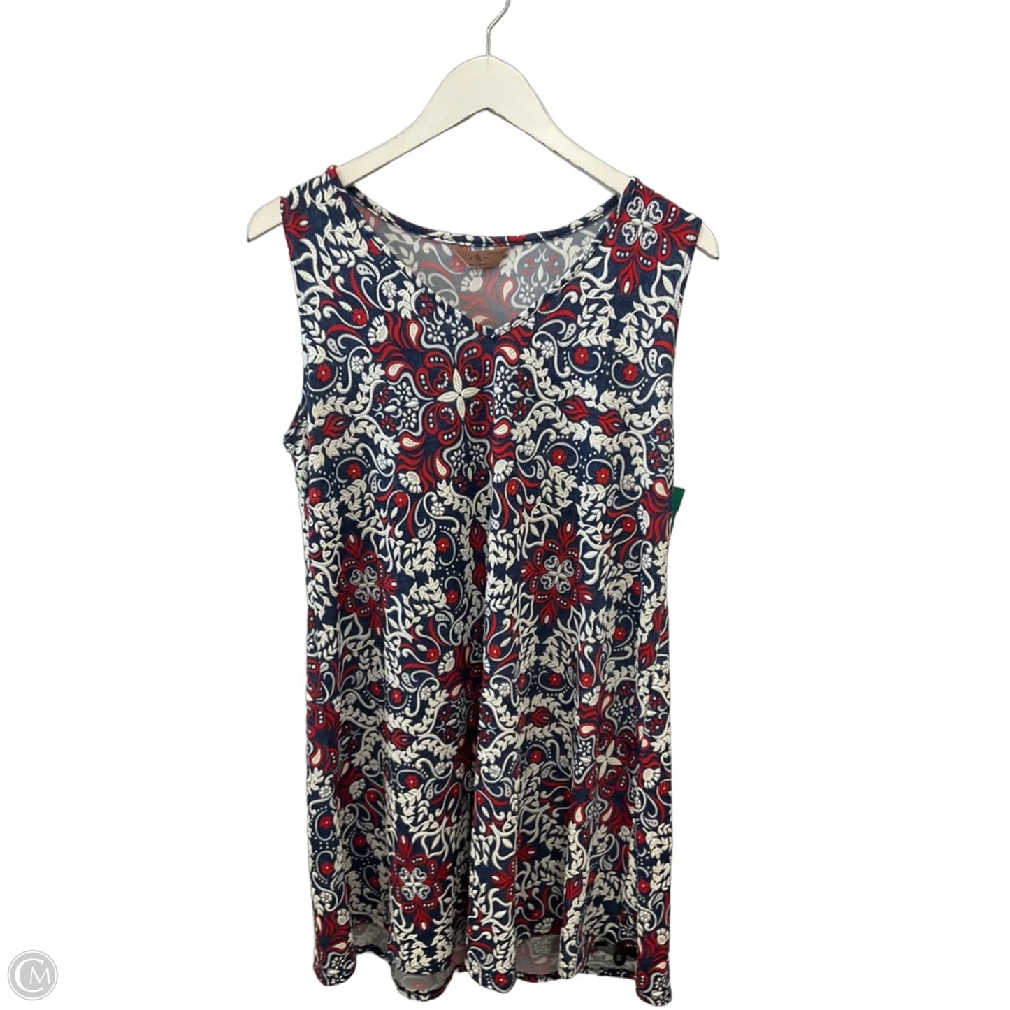 Dress Casual Short By Sjs In Blue & Red & White, Size: M