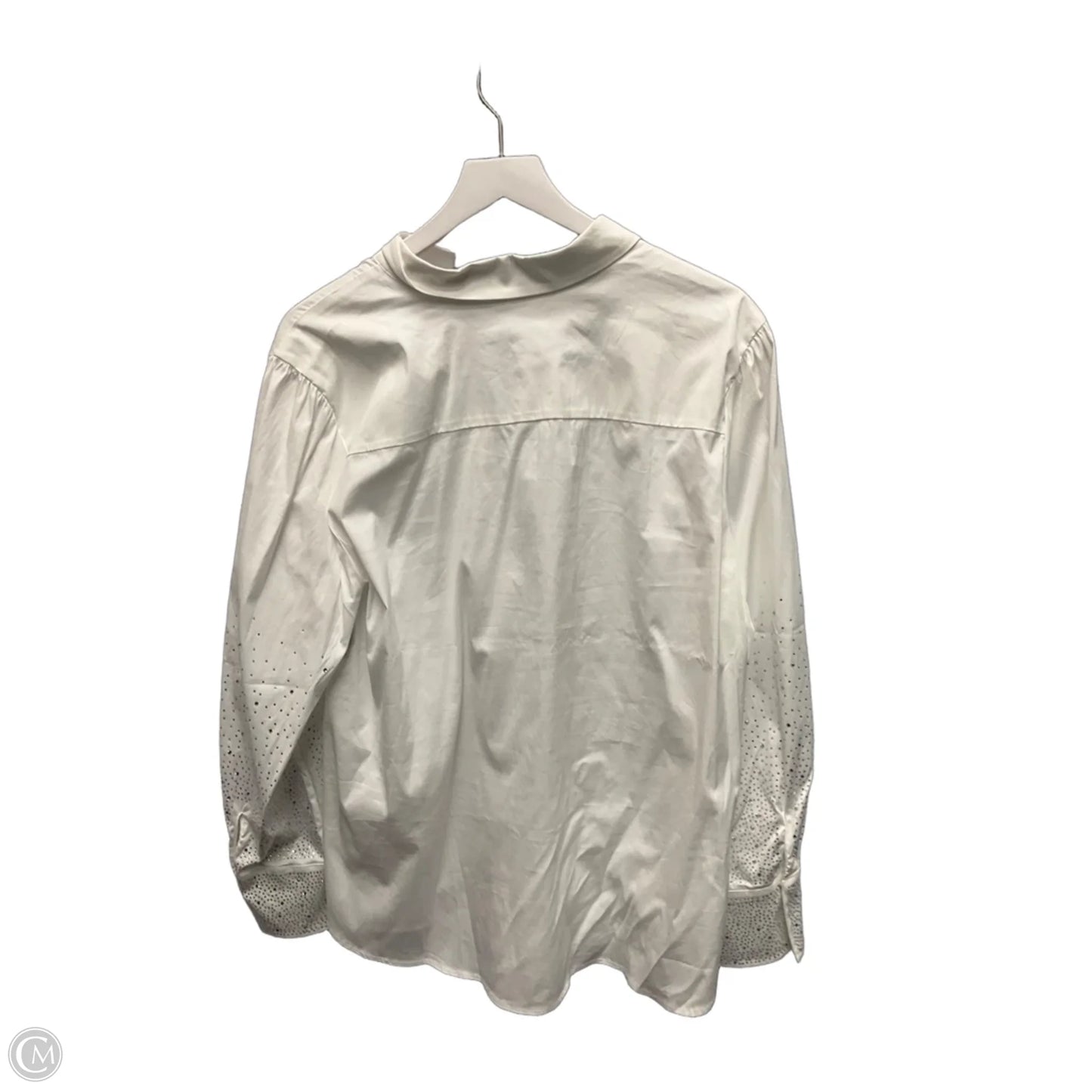 Top Long Sleeve By Chicos In White, Size: Xl