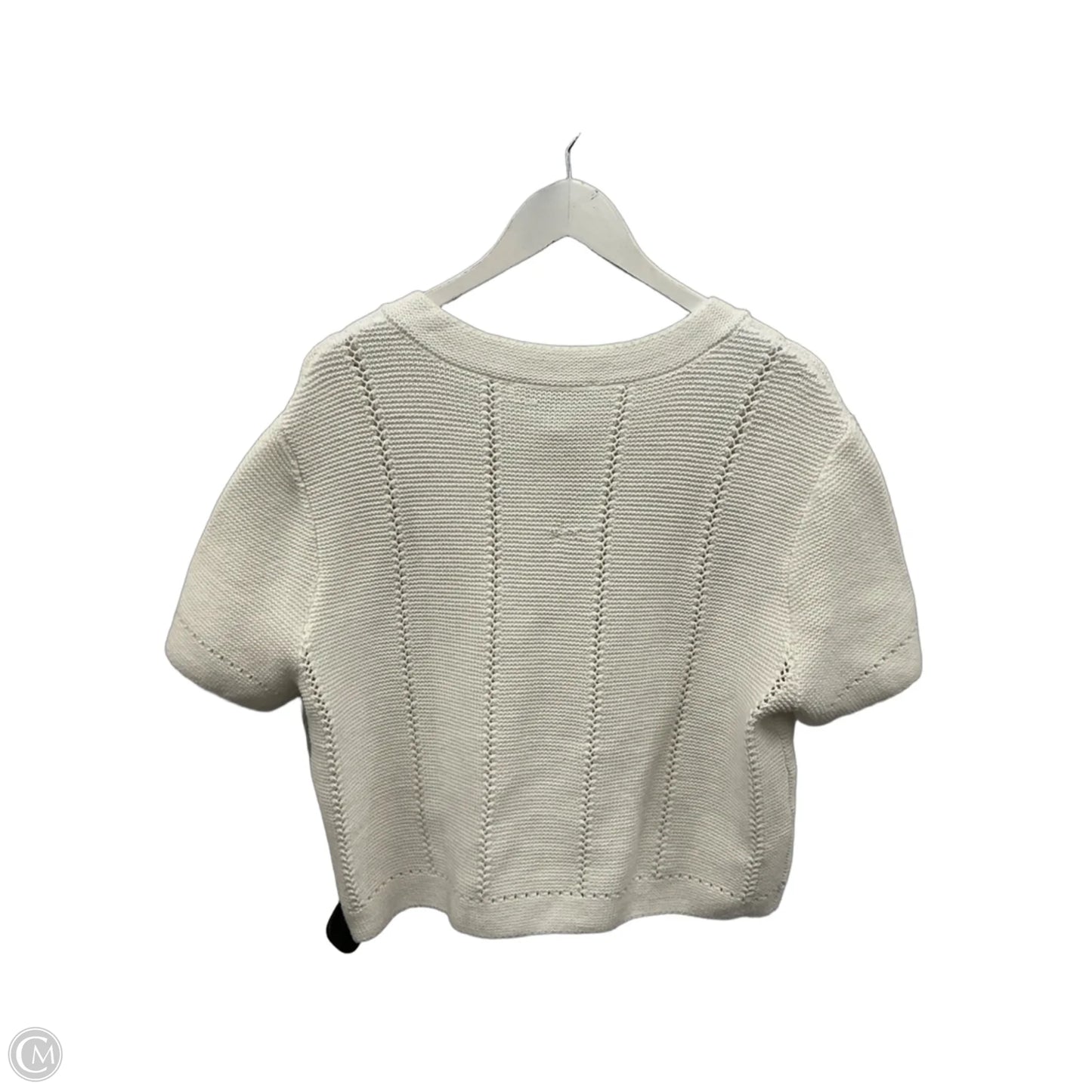 Sweater Cardigan By Loft In White, Size: Xl