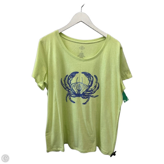 Top Short Sleeve By St Johns Bay In Green, Size: Xxl