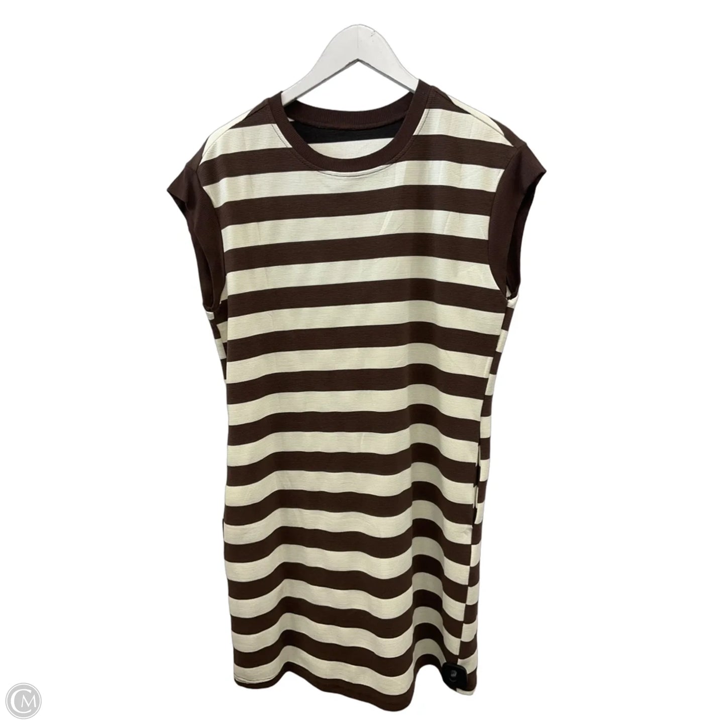 Dress Casual Short By Cmf In Brown & Cream, Size: M