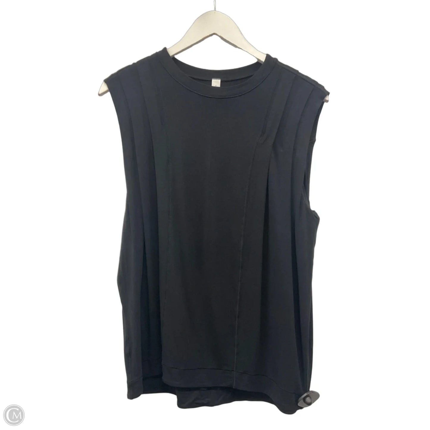 Athletic Top Short Sleeve By Lululemon In Black, Size: S
