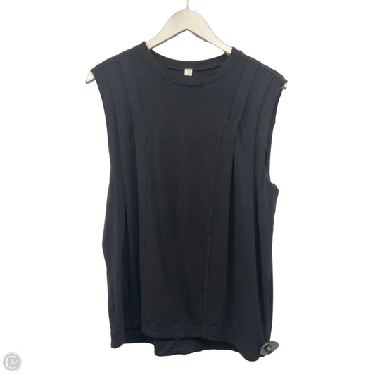 Athletic Top Short Sleeve By Lululemon In Black, Size: S