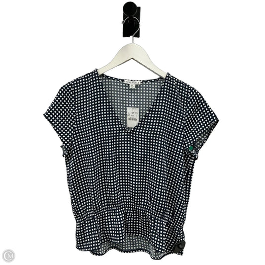 Top Short Sleeve By J. Crew In Blue & White, Size: Xs