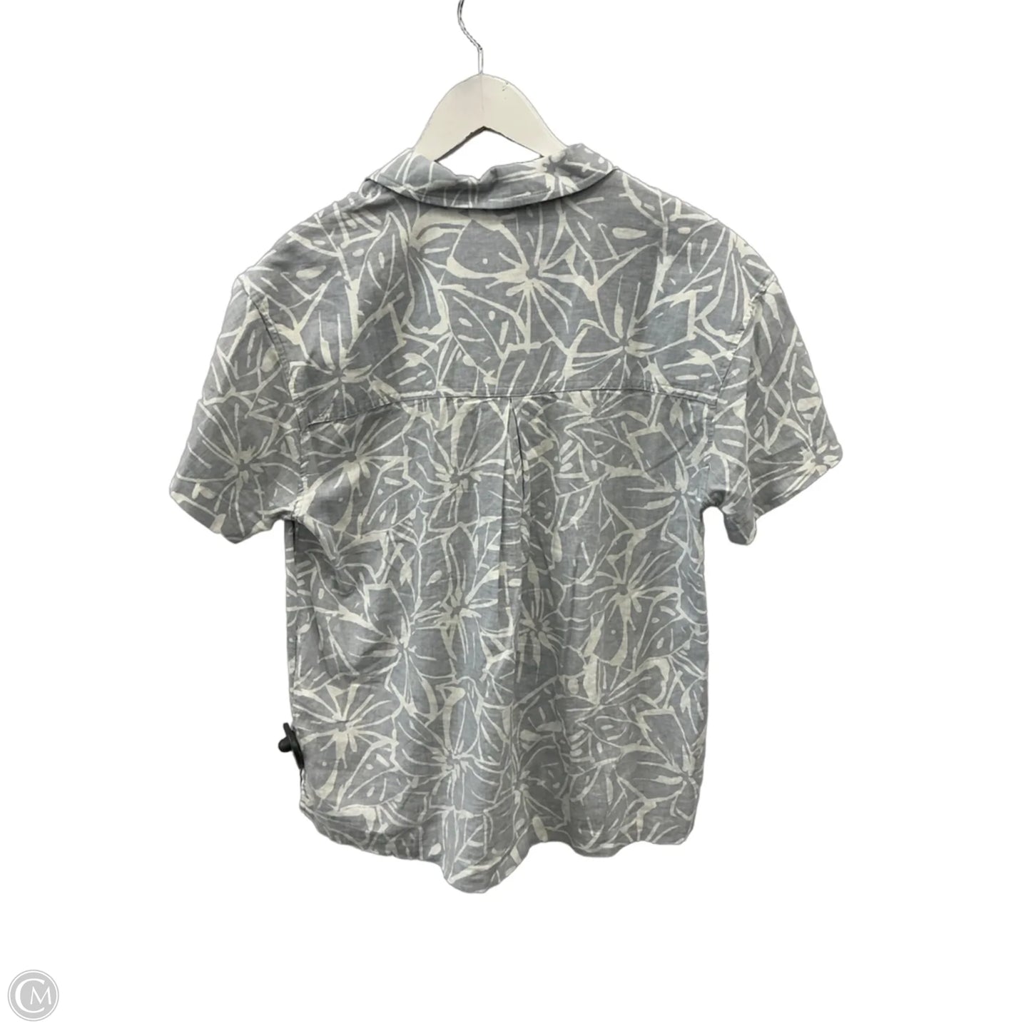 Top Short Sleeve By Madewell In Grey & White, Size: S