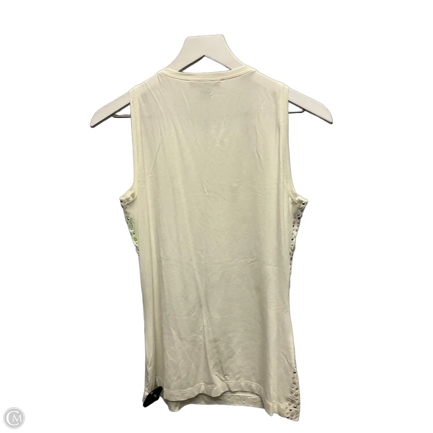 Top Sleeveless By St John Knits In Cream, Size: S