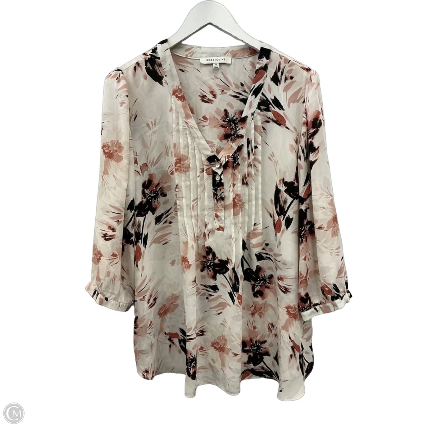 Top Short Sleeve By Rose And Olive In Pink, Size: 1x