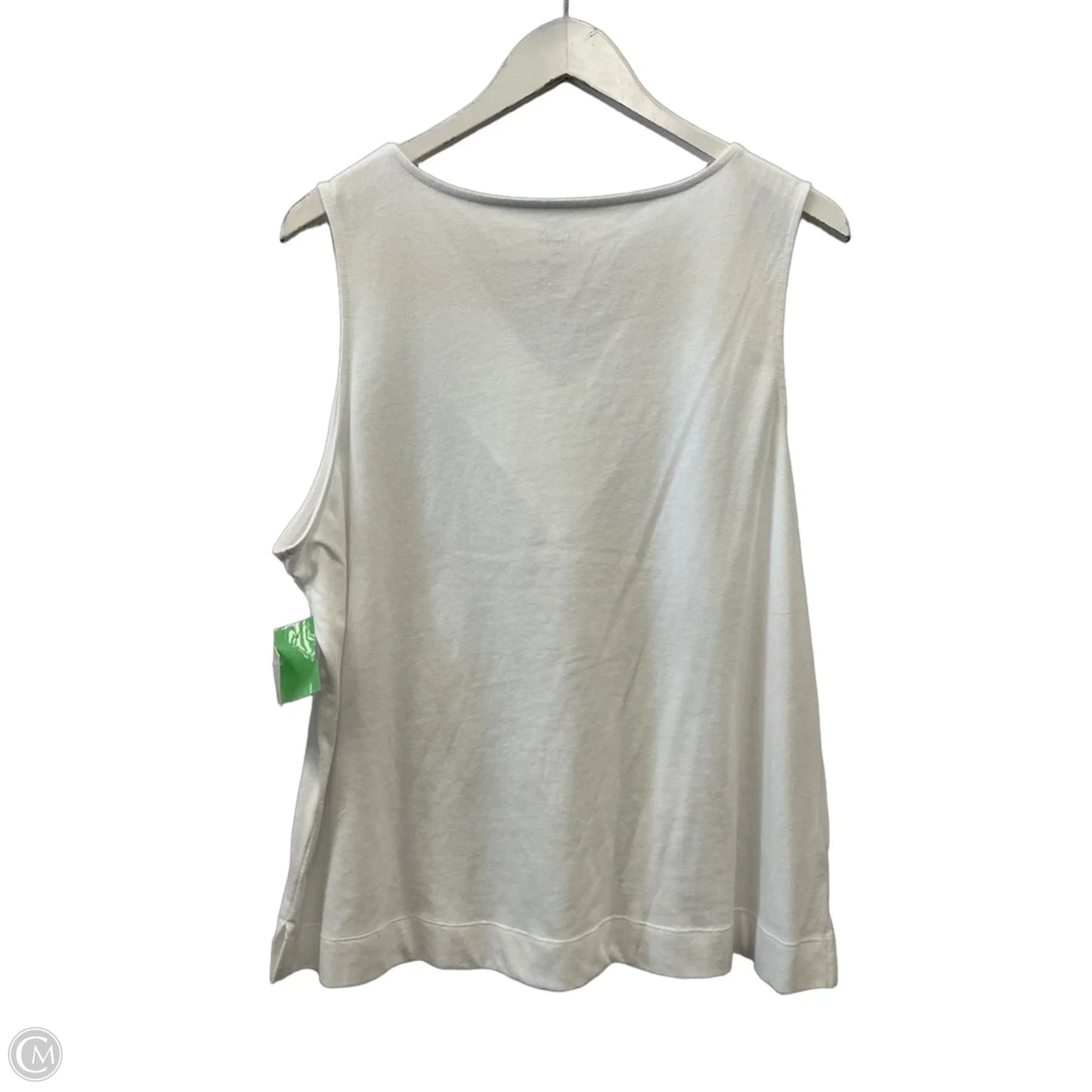 Top Sleeveless By Croft And Barrow In White, Size: L