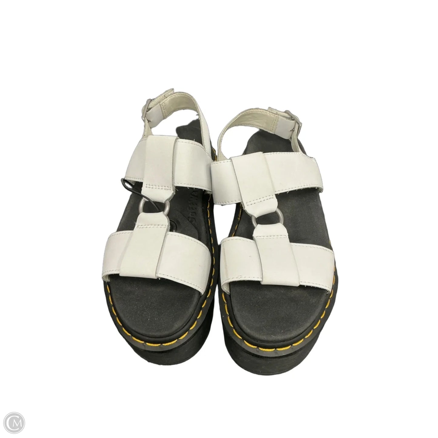 Sandals Heels Platform By Dr Martens In White, Size: 8
