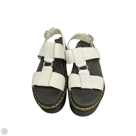 Sandals Heels Platform By Dr Martens In White, Size: 8