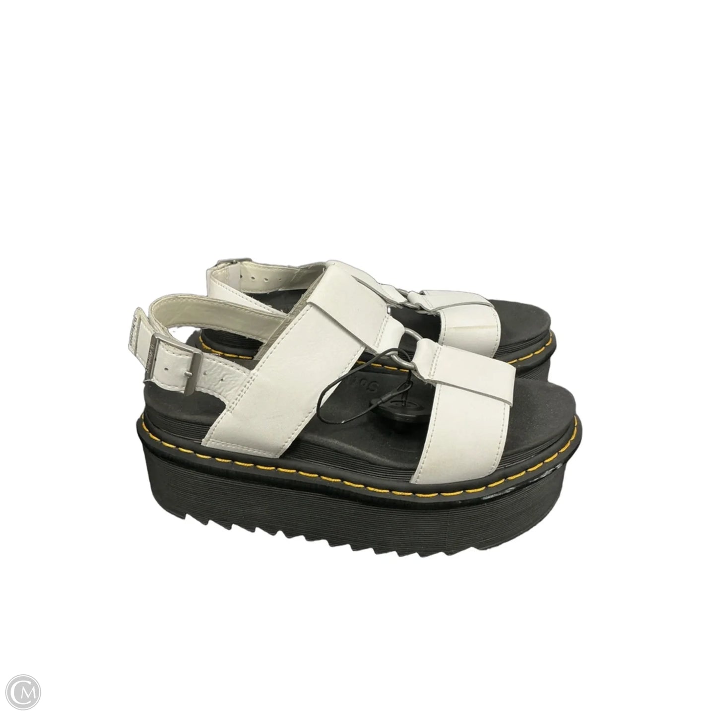 Sandals Heels Platform By Dr Martens In White, Size: 8