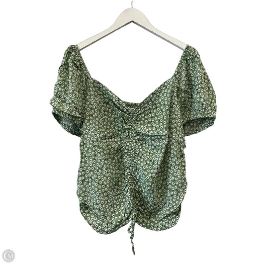 Top Short Sleeve By H&m In Green, Size: Xl