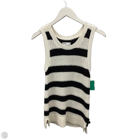 Top Sleeveless By Sonoma In Grey & White, Size: S